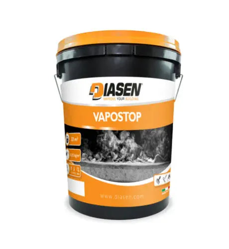 Vapostop pail on white background