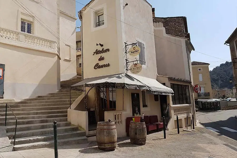 Traditional building in a quaint street setting.