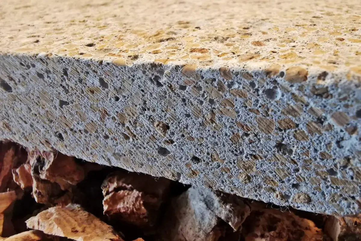 closeup of diathonite plaster