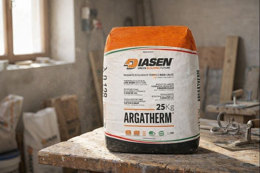 Argatherm Ultrafine 25 kg bag on a workshop bench